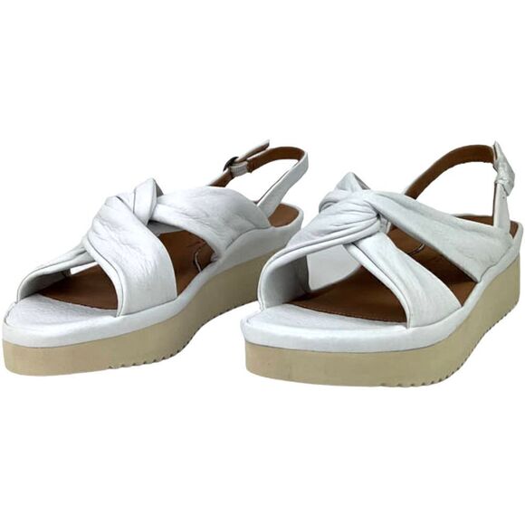 New Women L'Amour Des Pieds Amiens White Leather Lamba Platform Sandals US 11 - Picture 1 of 9